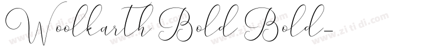 Woolkarth Bold Bold字体转换